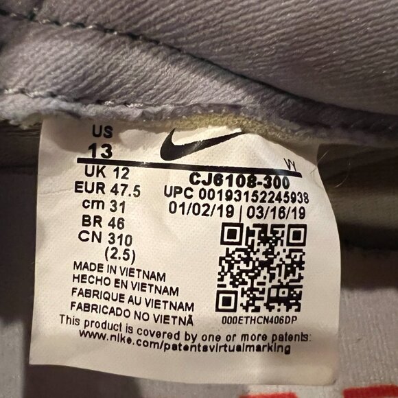 Nike Tailwind 79 Stranger Things Hawkins High School, Green & Orange, Size 13 US - Picture 8 of 8